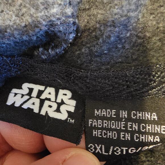 Star Wars The Child Grogu Baby Yoda Graphic Hoodie Pullover Gray Unisex 3XL - Picture 4 of 11